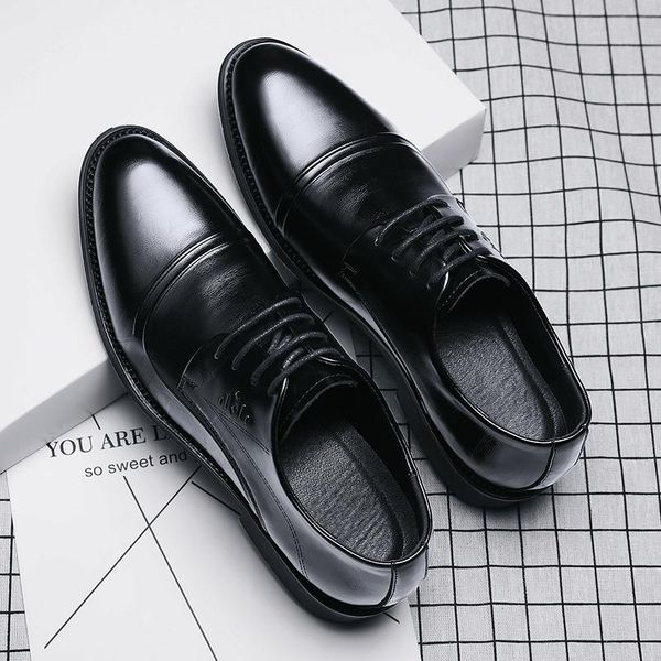 

dress shoes men formal 2021 autumn & winter brand wedding suede footwear black fashion design leather men's