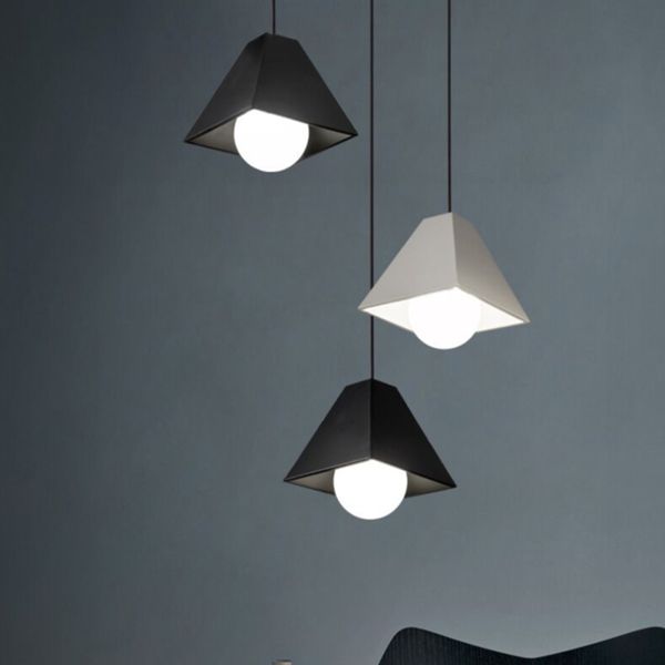 

modern pendant light geometric trapezoid , conical lamp for kitchen, island, bedside pendant, living room, suspension lamp