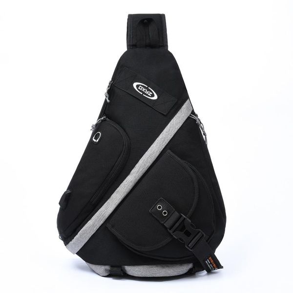 

outdoor bags fashion durable chest single shoulder bag large capacity waterproof travel slanting backpack usb charging