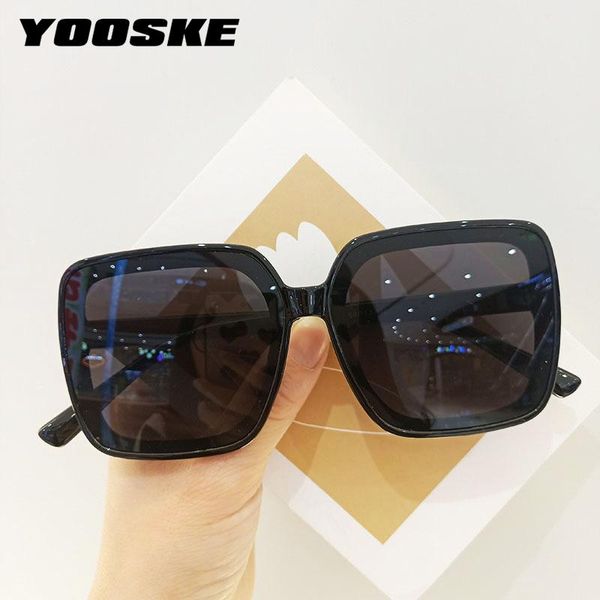 

sunglasses yooske vintage oversized women men brand designer clear green square sun glasses ladies big frame eyewear uv400, White;black