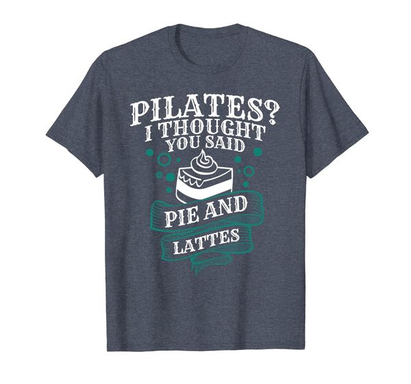 

funny pilates pie lattes comical tee shirt for men women, White;black