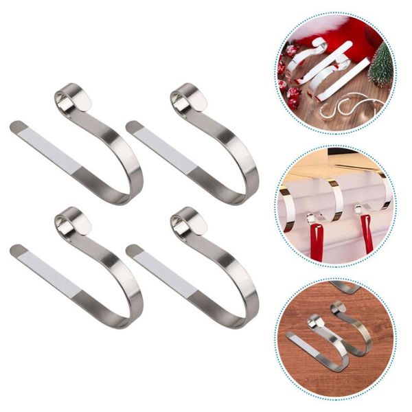 

hooks & rails 4pcs christmas sock holders fireplace xmas hanging