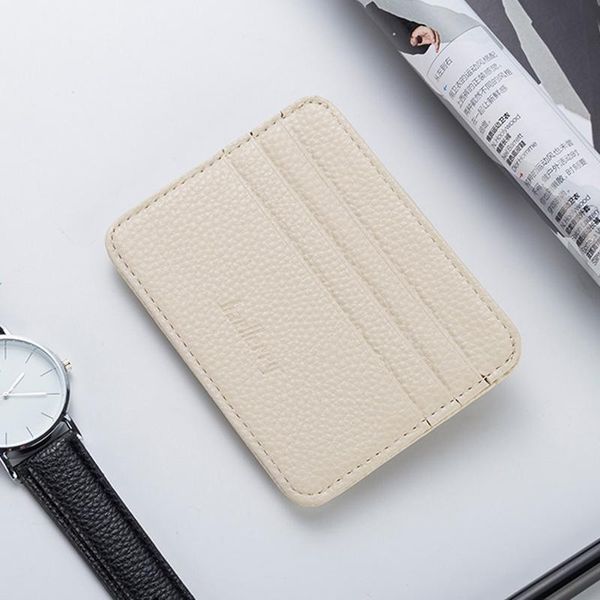

card holders fashion women slim minimalist wallet pu leather holder short purse jan88, Brown;gray