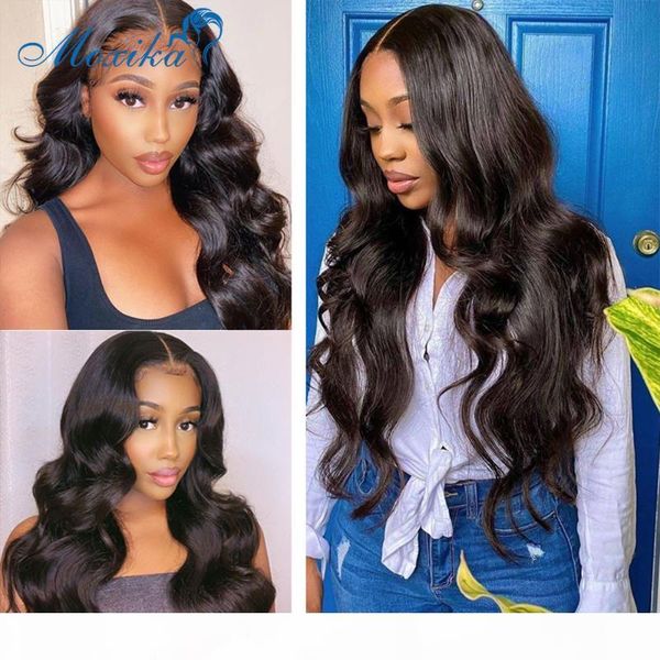 

body wave wig 30 inch wig body wave closure lace closure remy 150% moxika human hair wigs 5x5, Black;brown