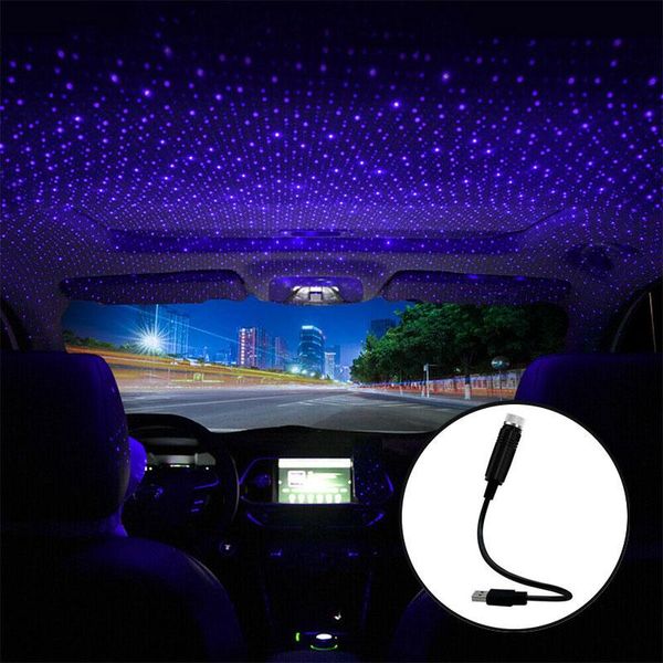 

car roof star light interior led starry usb auto decoration night laser atmosphere ambient projector home decor galaxy lights