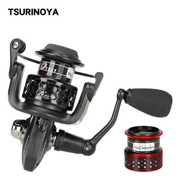 

tsurinoya tsp 2000 spinning fishing reel with spare spool 12bb 5.2:1 jig ocean boat rock lure wheel coil carretilhas de pescaria