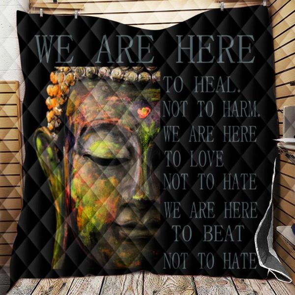 

comforters & sets buddha mandala quilt blanket peace design luxury watercolor bohemian pattern home textile