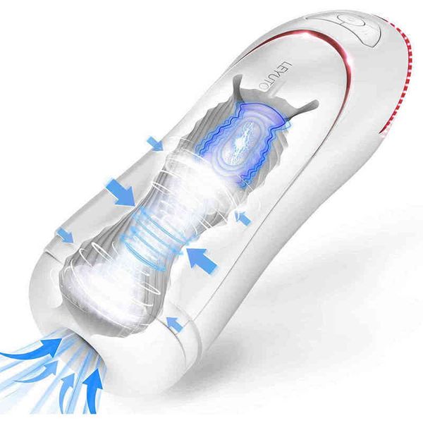 Nxy Sex Masturbatori Uomo Automatico Forte Vibrazione Morbido Silicone Succhiare Masturbatore Real Vagina Giocattoli per Masturbazione Tazza Adulto 1208