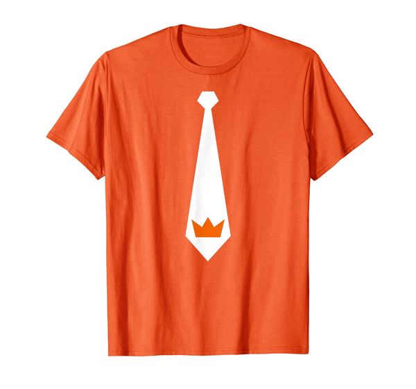 

king's day holland t-shirt funny king crown koningsdag tie, White;black
