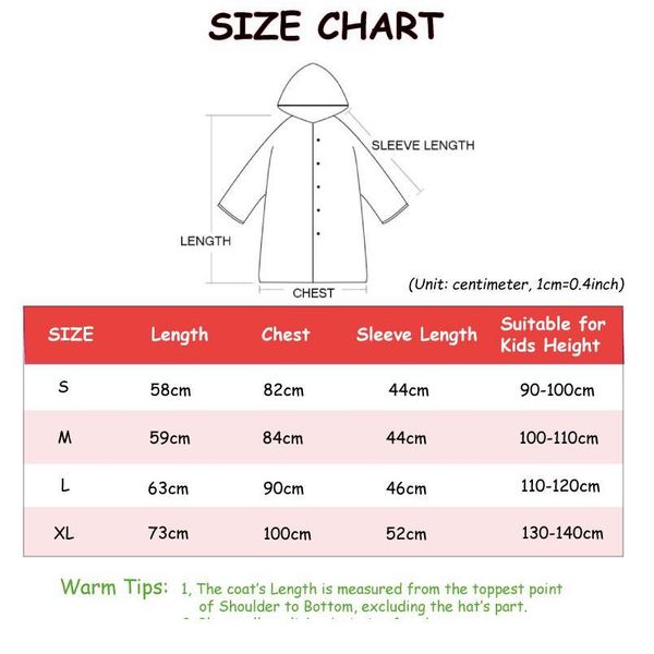 

new style 1pc fashion kids waterproof transparent long boys girls clear raincoat jacket hooded four sizes a jllisb