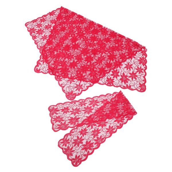 

table cloth 2pcs christmas lace runner decorative tablecloth dinner mat