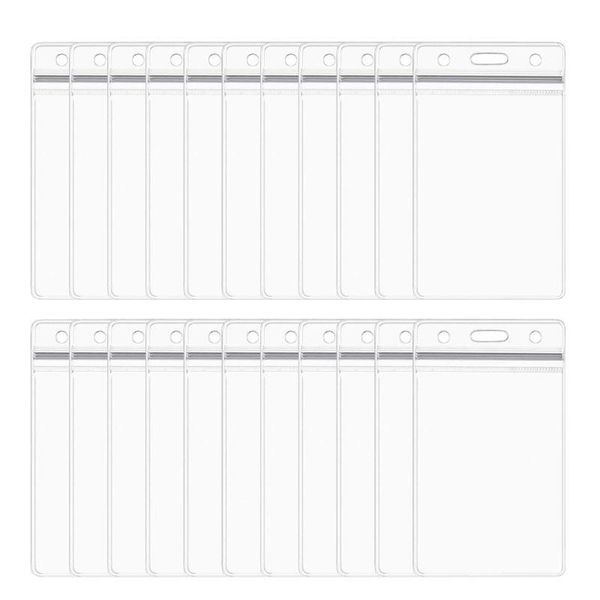 

gift wrap 2021 pack of 100 clear plastic vertical badge holders name tag card