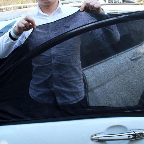 

car sunshade 2 pcs universal sun shade uv protector mosquito cover nylon mesh visor side window curtain black keep air fresh