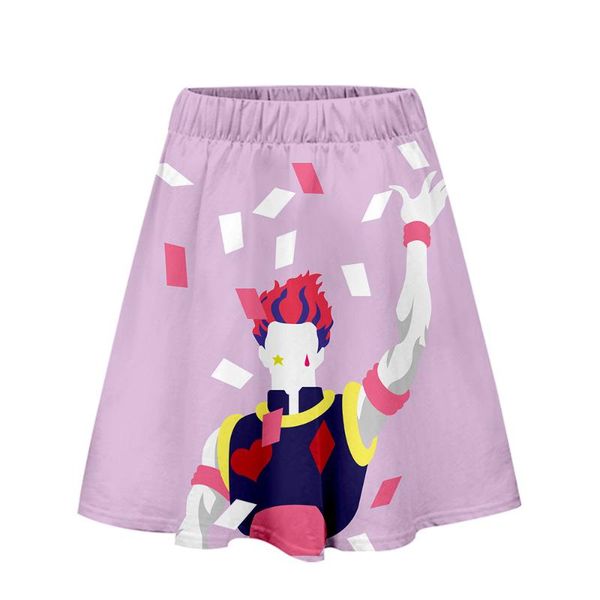 

women's shorts hisoka 2021 3d skirt print women summer clothes casual ladies k-pops skirts plus size xxl, White;black