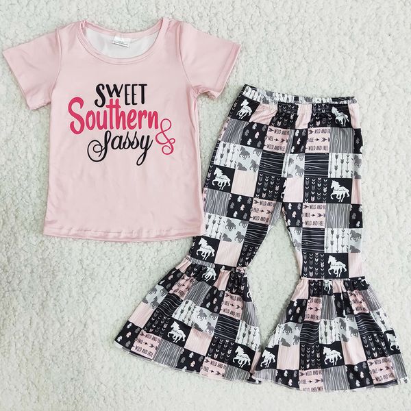 

2021 fashion kids designer clothes baby girls boutique outfit short sleeve toddler baby girls clothes wholesale children clothes sets, White