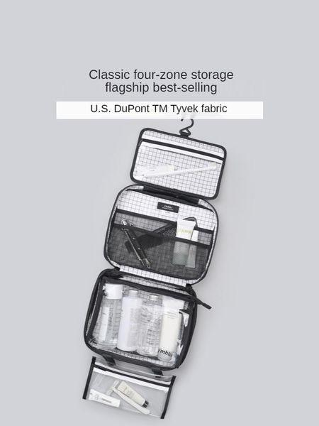 

storage bags organizer makeup bag business trip can hang dry and wet isolation large-capacity cosmetic
