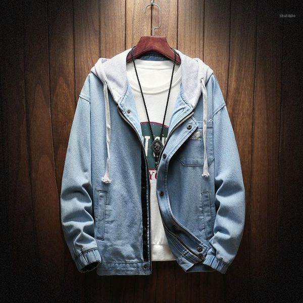 

men's jackets 2021 autumn brand denim jacket men fashion solid outerwear winter clothing male drop veste chaqueta jas, Black;brown