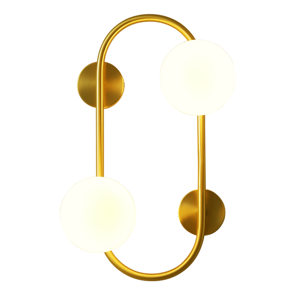 

modern led wall lamps personality 2 heads glass ball lighting fixure luxury real brass wall sconce for home l decorative