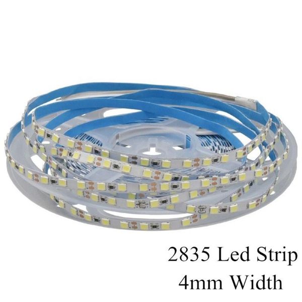

strips 4mm narrow width led strip 2835 dc12v 120leds/m flexible light white warm non-waterproof lights for room