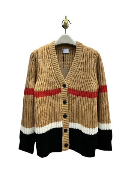 

2022 spring milan runway sweaters v neck long sleeve women's sweater high end jacquard cardigan women designer sweater 1206-13, White;black