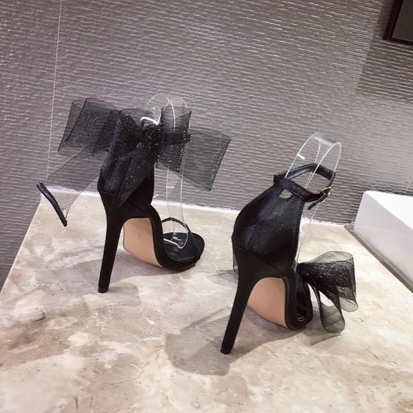 

women's high heels and pointed sandals, lace up shoes with buttons and knots in 2020, Black