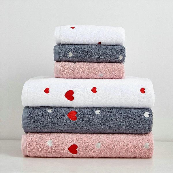 

towel love design set 100% cotton bath face hand soft washcloth