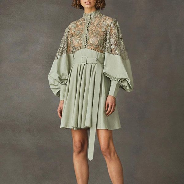 

2021 new arrive green/black/white women dress, Black;gray
