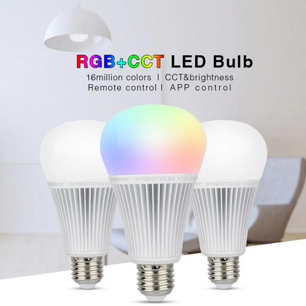 

bulbs milight 2.4g led bulb mr16 gu10 e14 e27 lamp smart wireless 4w 5w 6w 9w 12w cct/rgb+cct lights