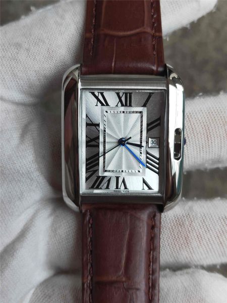 

fashion mens watches brown leather strap womens quartz movement wristwatch 33mm menwatch for couple wristwatches lover, Slivery;brown