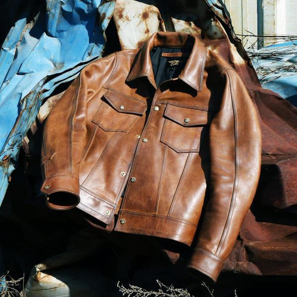 

men's leather & faux cdj-59 cidu super heavy genuine argentine cow slim classic cowhide stylish rider lvs507 jacket 3 colours, Black