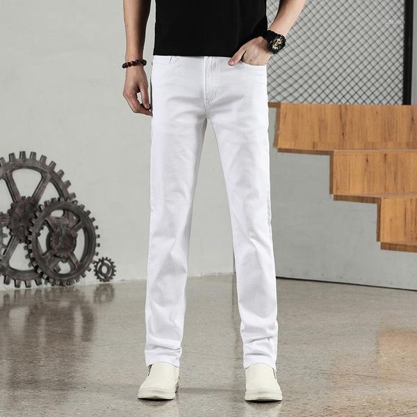 

spring and summer fashion casual jeans men's slim straight pants, Blue