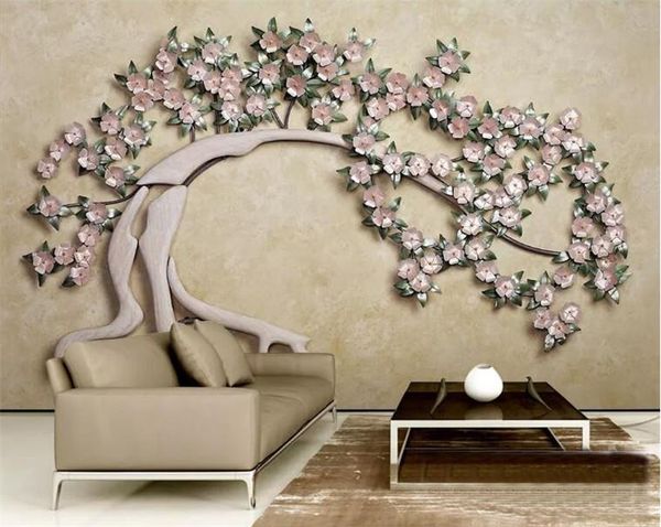 

wallpapers custom 3d modern po wallpaper large indoor room background wall mural european imitation iron flower
