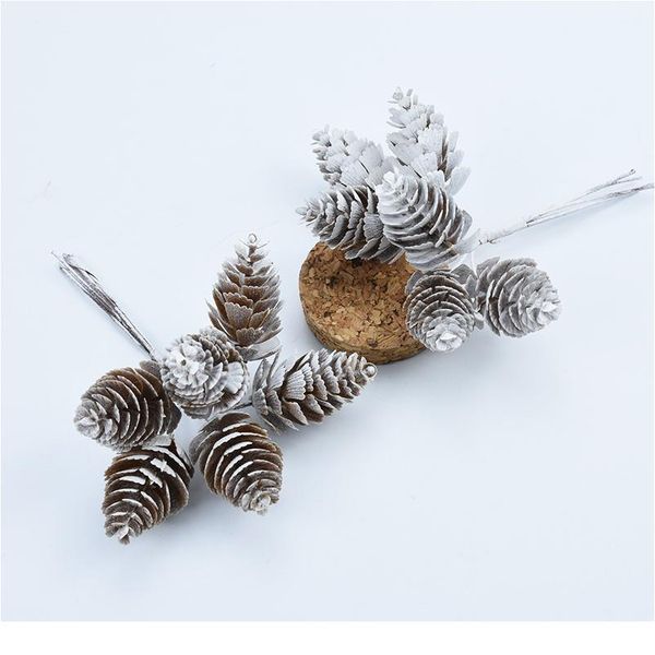 

6pcs artificial plants pine ball wedding home decor bridal accessories clearance needlework diy christmas wreath silk jlldmn