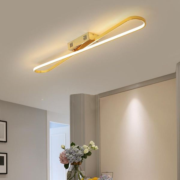 

ceiling lights modern led for living room bedroom kitchen corridor luminaries lamp lighting chrome/gold finished