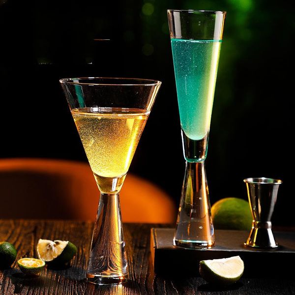 

wine glasses conical waist cocktail glass juice horn drink champagne red creative net goblet