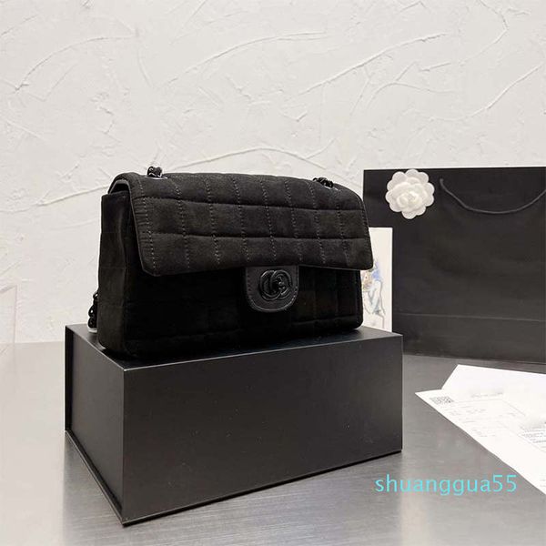 

2021 winter new designer brand women shoulder bag with chain lady handbag solid suede size:25*13cm