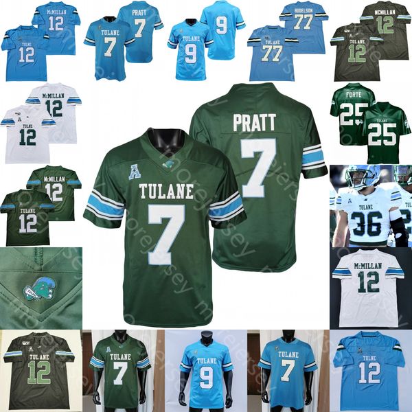 2023 Tulane Green Wave Football Jersey NCAA College Michael Pratt Jha'Quan Jackson Lawrence Keys III Makhi Hughes Patrick Jenkins Brazzell II Platt Jr.