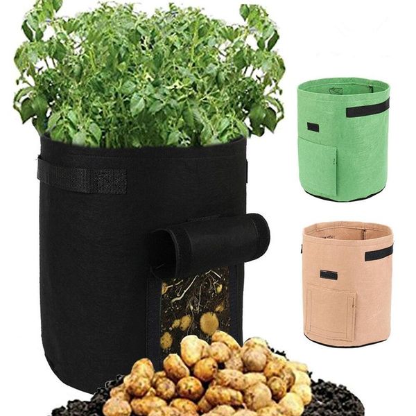 

planters & pots 25x30cm tomatoes potatoes planting bag fabric pot breathable container grow plant 4 gallons