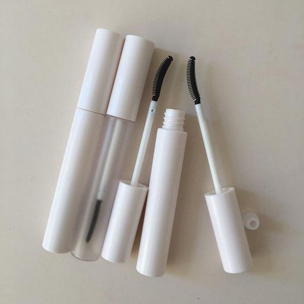 

storage bottles & jars 100pcs empty 12ml mascara tube eyelash cream vial white clear liquid bottle with plug silicone brush head cosmetic ma