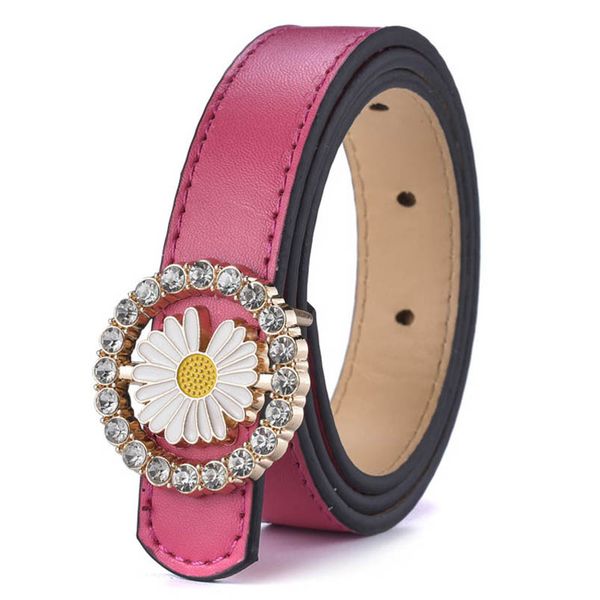 

children belts kids girls accessories flower students belt rhinestone accessory fashion b7457, Black