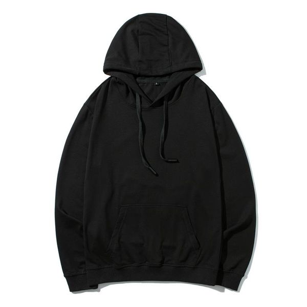

men's hoodies & sweatshirts harajuku hoodie coat sport casual autumn solid color cotton cardigan large size men, Black