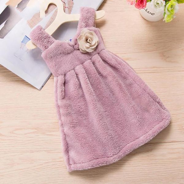 

towel chidren microfiber absorbent hand dry lovely dress shaped pattern for kids bathroom kitchen