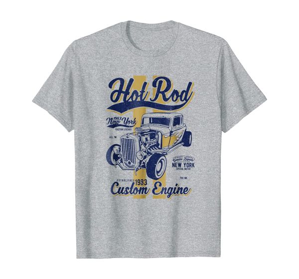 

rod custom engine vintage t-shirt (rod t shirt), White;black
