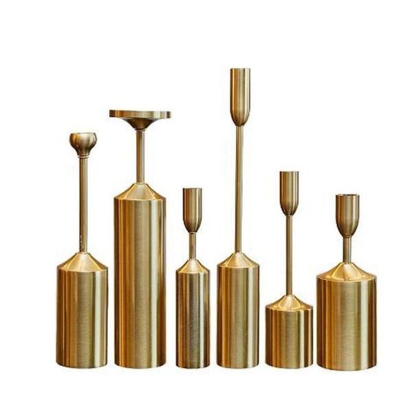

candle holders metal candlestick wedding luxury table romantic decorations year party holder gold scandinavia tray stand wf
