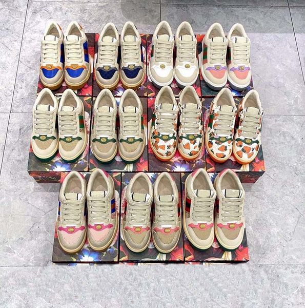 

fashion real leather handmade multicolor gradient technical sneakers men women famous shoes trainers shoe10 03, Black