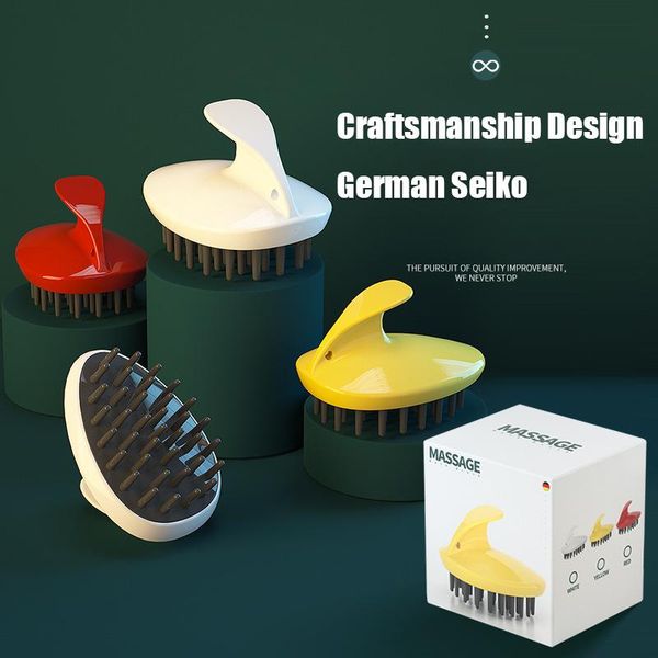 

hair brushes factory wholesale household use silicone shampoo scalp massage comb bath brush massager shower, Silver