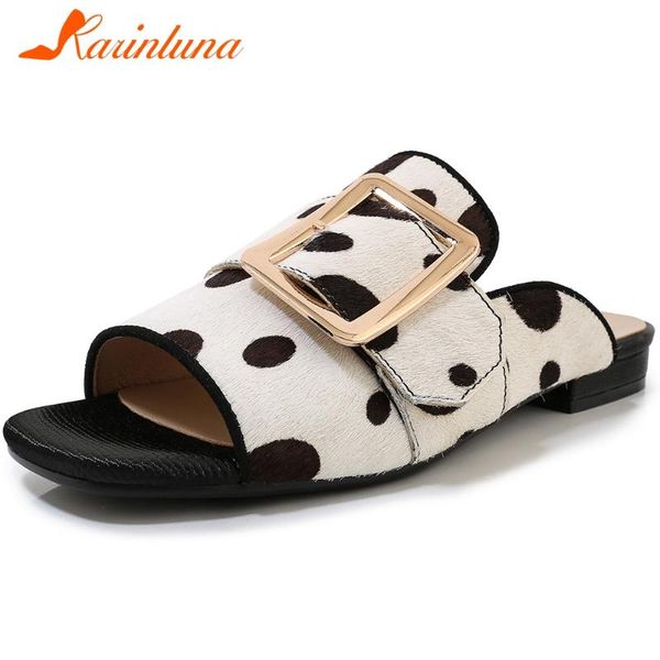 

slippers karin fashion lady outdoor casual comfortable leopard metal slip on women summer shoes woman, Black