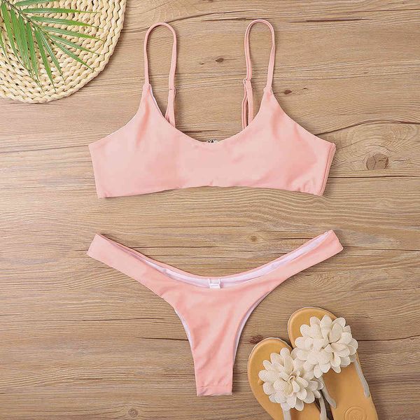 

bikini women's brazilian thong, monochrome swimsuit, beach wear in summer 2021