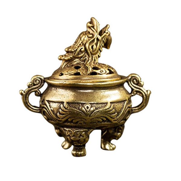 

fragrance lamps 1pc tripod incense burner brass statue retro home decor