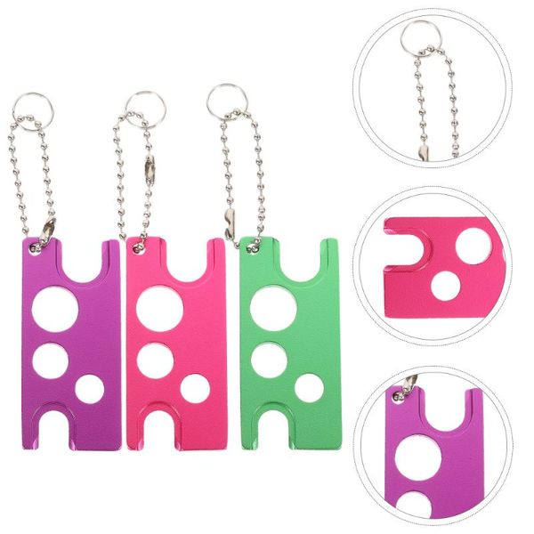 

storage bottles & jars 3pcs essential oil bottle opener tool key chain roller balls caps